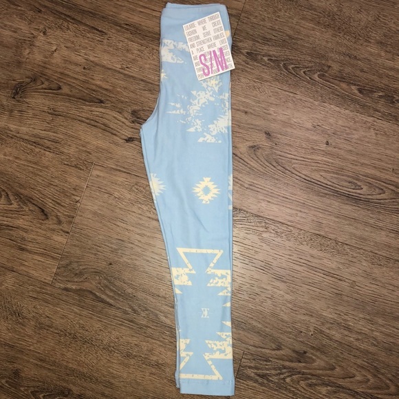 Blue and white Kids Lularoe Leggings - Picture 2 of 5